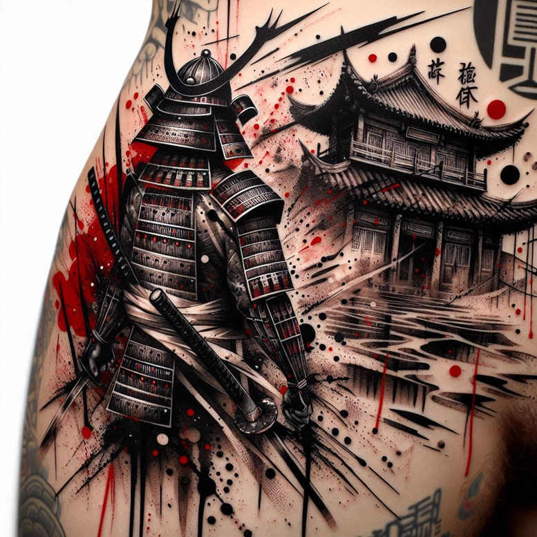 warrior-with-shading-realism-lifelike-eyes-for-lower-leg – tattoo design ideas free ai generated – Gallery: warriors-inkby-ai