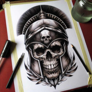 warrior-perseverance-motif-surrealism-ethereal-glow-for-palm – tattoo design ideas free ai generated – Gallery: warriors-inkby-ai