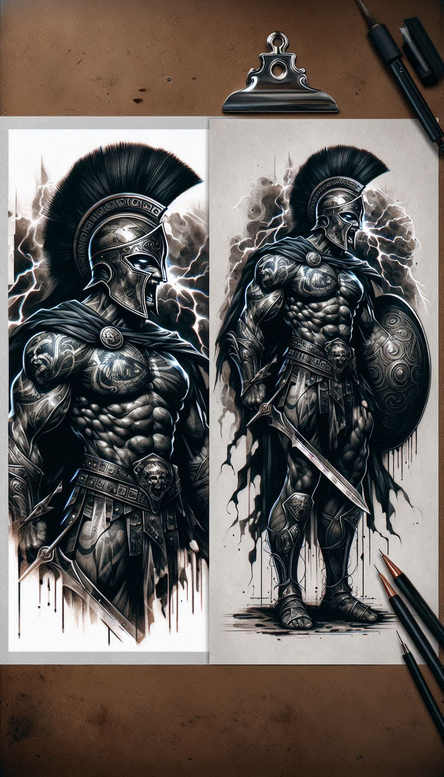 warrior-with-shading-neotraditional-modern-classic-for-side-torso – tattoo design ideas free ai generated – Gallery: warriors-inkby-ai