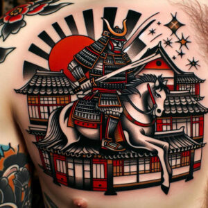 warrior-protection-motif-neotraditional-dynamic-color-for-shoulder-blade – tattoo design ideas free ai generated – Gallery: warriors-inkby-ai