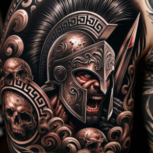 warriors tattoo design ideas drawing combat spirit for thigh