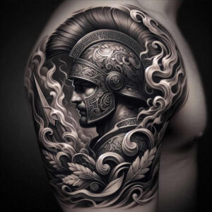 warriors tattoo design ideas decorative flourishes fight icon symbol of perseverance