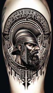 warriors tattoo design ideas Surrealism symbolism sword bearer shows strength
