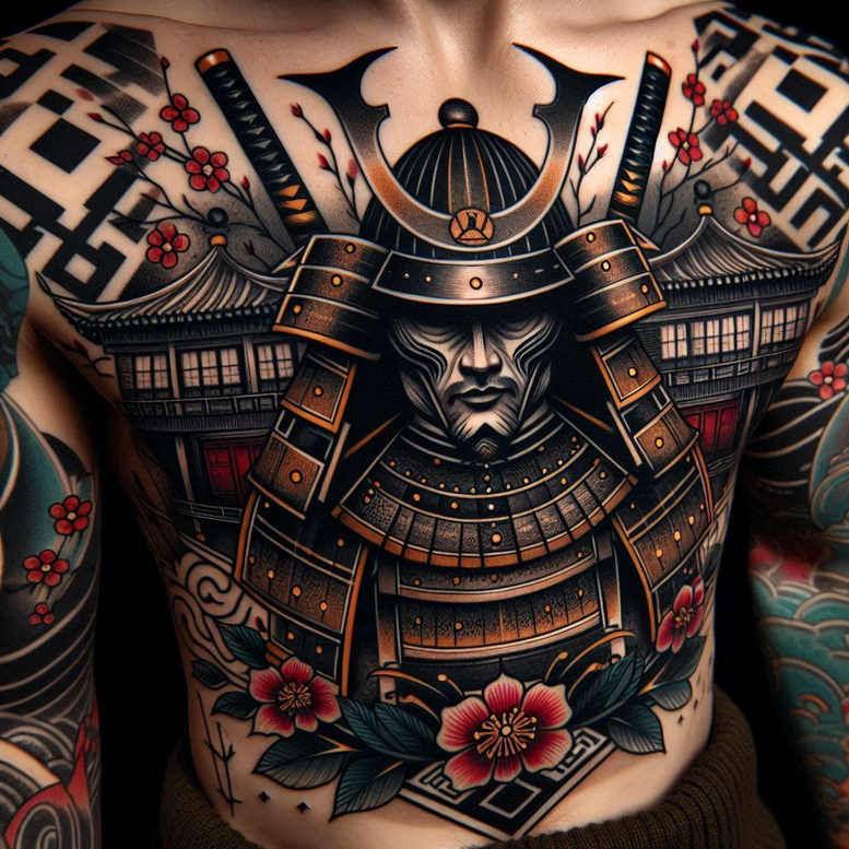 warrior-strength-symbol-realism-natural-contrast-for-back-of-neck – tattoo design ideas free ai generated – Gallery: warriors-inkby-ai