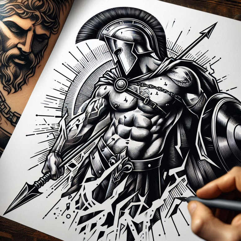 knight-with-energy-realism-high-contrast-for-inner-arm – tattoo design ideas free ai generated – Gallery: warriors-inkby-ai