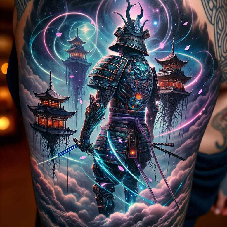 warrior-perseverance-motif-neotraditional-refined-detail-for-heel – tattoo design ideas free ai generated – Gallery: warriors-inkby-ai