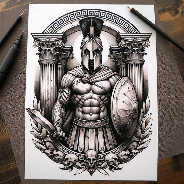warrior-strength-symbol-surrealism-ethereal-textures-for-biceps – tattoo design ideas free ai generated – Gallery: warriors-inkby-ai