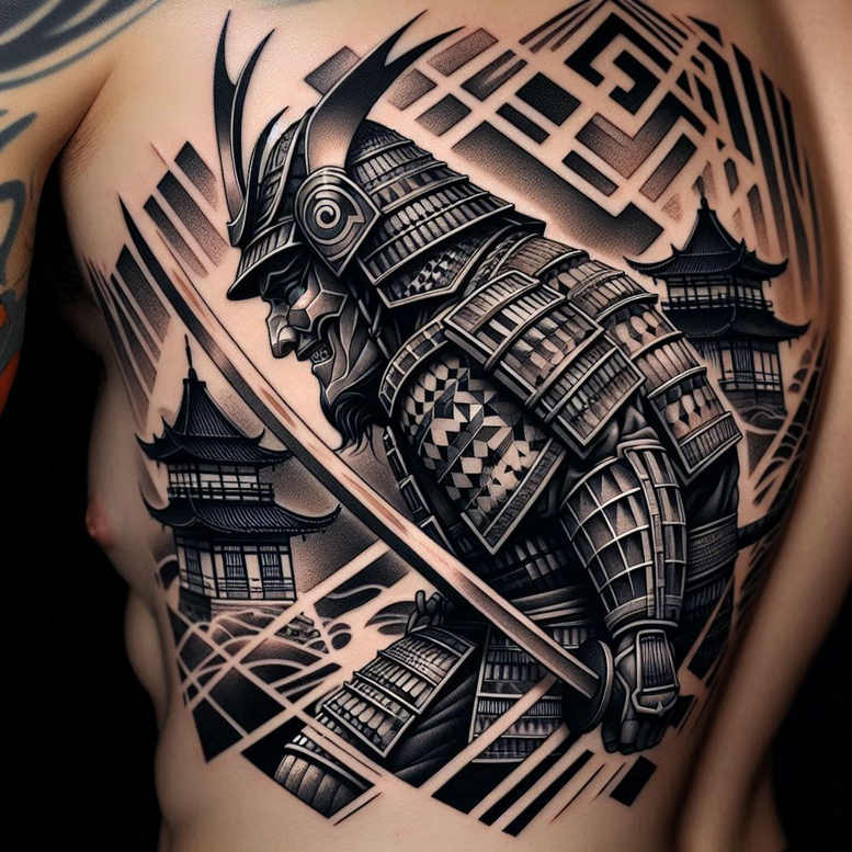 warrior-warrior-motif-neotraditional-sharp-contrast-for-upper-arm – tattoo design ideas free ai generated – Gallery: warriors-inkby-ai