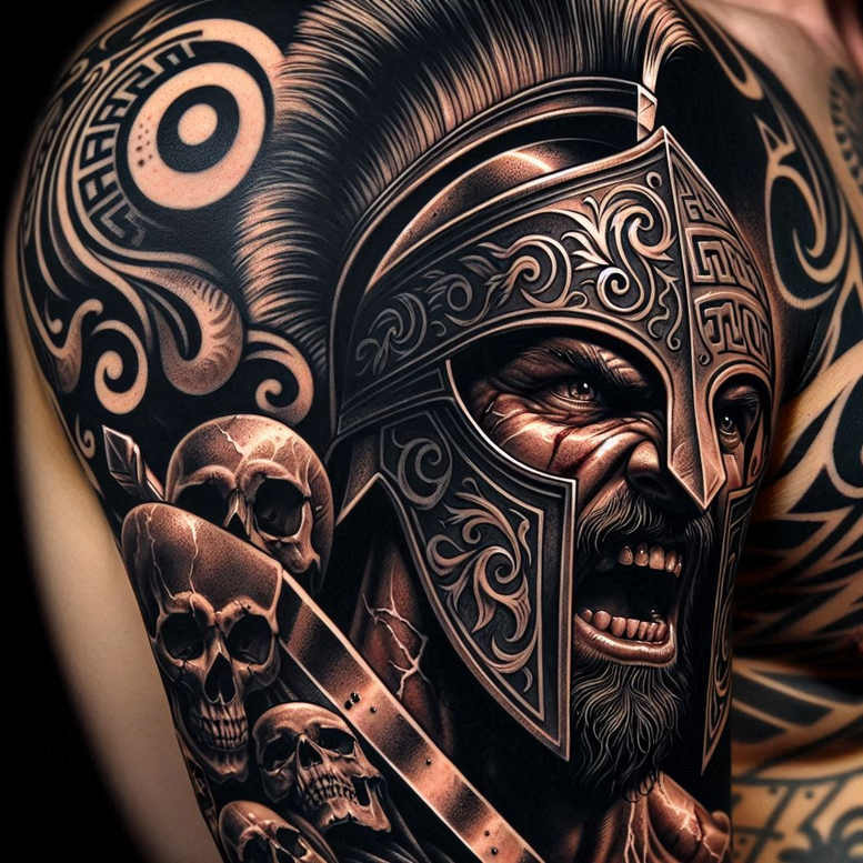 knight-with-energy-realism-true-to-life-for-hip – tattoo design ideas free ai generated – Gallery: warriors-inkby-ai
