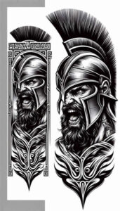 spartan-bravery-symbol-realism-subtle-gradients-for-back-of-neck – tattoo design ideas free ai generated – Gallery: warriors-inkby-ai