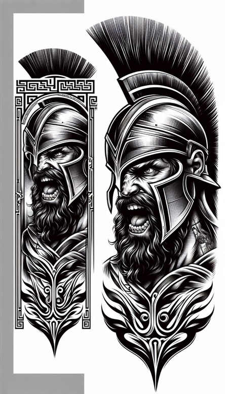 spartan-bravery-symbol-realism-subtle-gradients-for-back-of-neck – tattoo design ideas free ai generated – Gallery: warriors-inkby-ai