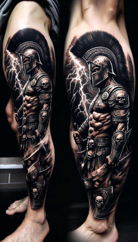 knight-strength-motif-neotraditional-modern-classic-for-shoulder – tattoo design ideas free ai generated – Gallery: warriors-inkby-ai
