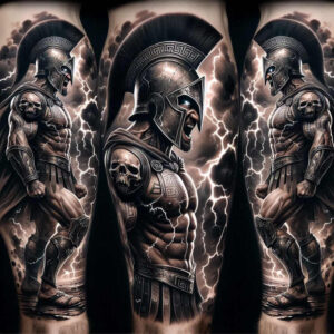 warrior-in-motion-realism-surface-complexity-for-nape – tattoo design ideas free ai generated – Gallery: warriors-inkby-ai