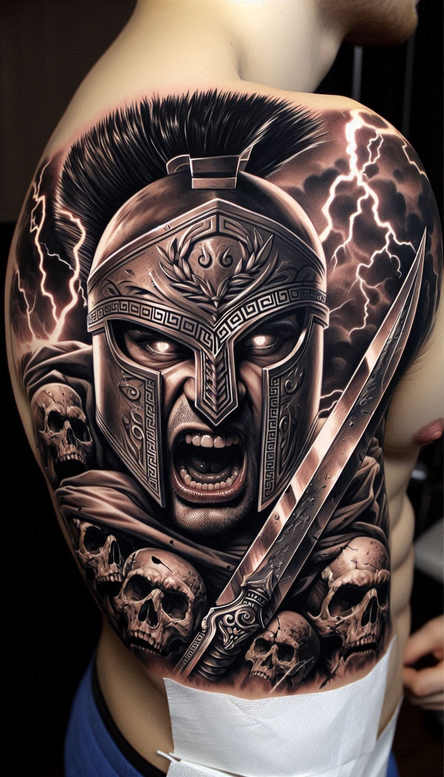 knight-symbolism-surrealism-dreamlike-for-back – tattoo design ideas free ai generated – Gallery: warriors-inkby-ai