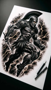 knight-with-shield-realism-subtle-saturation-for-triceps – tattoo design ideas free ai generated – Gallery: warriors-inkby-ai