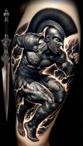 knight-bravery-motif-neotraditional-artful-color-for-upper-chest – tattoo design ideas free ai generated – Gallery: warriors-inkby-ai
