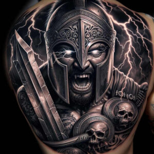 warrior-war-motif-neotraditional-dynamic-linework-for-triceps – tattoo design ideas free ai generated – Gallery: warriors-inkby-ai