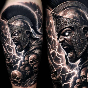 spartan-with-symbol-realism-delicate-highlight-for-chest – tattoo design ideas free ai generated – Gallery: warriors-inkby-ai