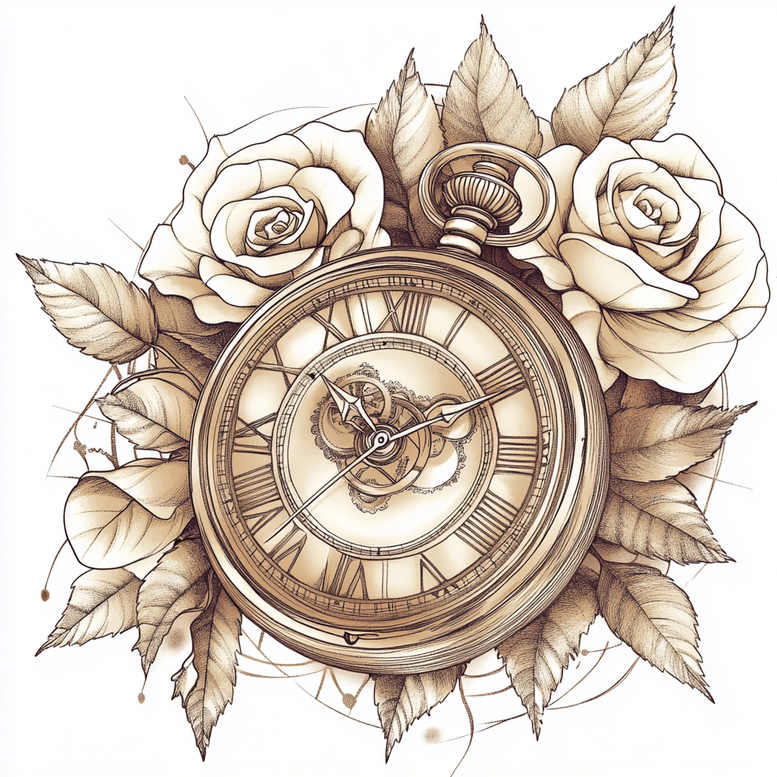 time-eternity-and-passing-symbol-neotraditional-modern-classic-for-shoulder – tattoo design ideas free ai generated – Gallery: watches-hourglass-inkby-ai