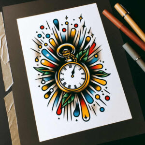 passing-surrealism-subconscious-themes-for-spine – tattoo design ideas free ai generated – Gallery: watches-hourglass-inkby-ai