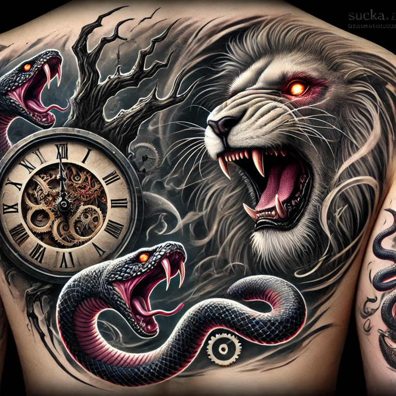 instant-neotraditional-refined-lines-for-back – tattoo design ideas free ai generated – Gallery: watches-hourglass-inkby-ai