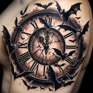 time-mystery-motif-surrealism-ghostly-shapes-for-back – tattoo design ideas free ai generated – Gallery: watches-hourglass-inkby-ai