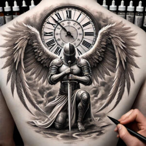 time-symbol-realism-naturalistic-for-thigh – tattoo design ideas free ai generated – Gallery: watches-hourglass-inkby-ai