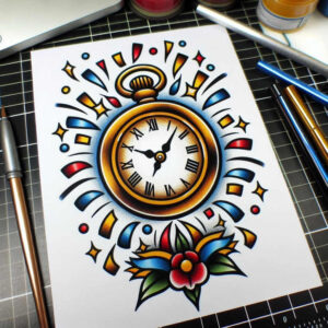 eternity-realism-digital-realism-for-scapula – tattoo design ideas free ai generated – Gallery: watches-hourglass-inkby-ai