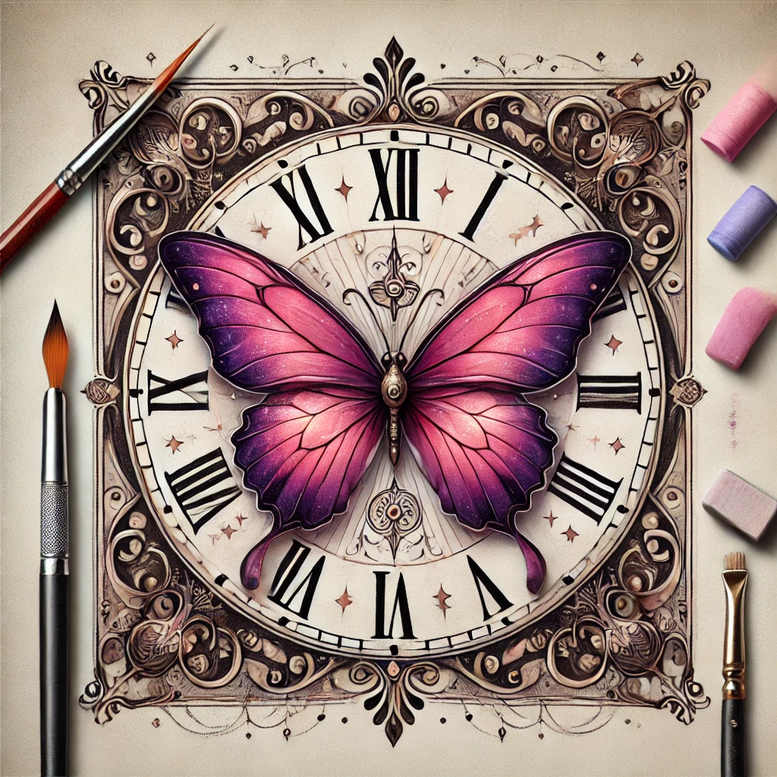 geometric-time-surrealism-shimmering-forms-for-wrist-side – tattoo design ideas free ai generated – Gallery: watches-hourglass-inkby-ai