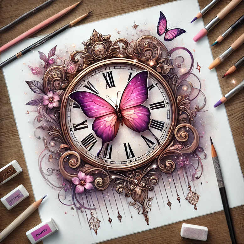 time-tattoo-neotraditional-smooth-gradients-for-wrist-side – tattoo design ideas free ai generated – Gallery: watches-hourglass-inkby-ai