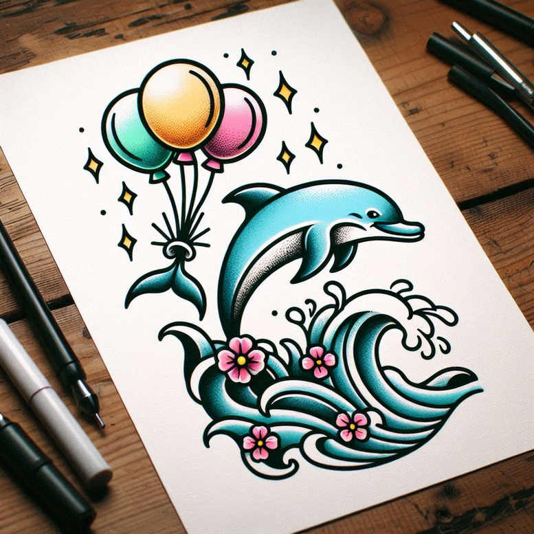 water-animals tattoo design ideas Surrealism unconscious imagery coral life symbolising strength