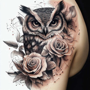 water-animals tattoo design ideas soft blending fluid creature for behind ear