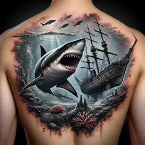 marine-beasts-realism-contrast-play-for-heel – tattoo design ideas free ai generated – Gallery: water-animals-inkby-ai