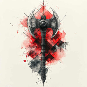 weapons tattoo design ideas Realism color precision combat gear for collarbone