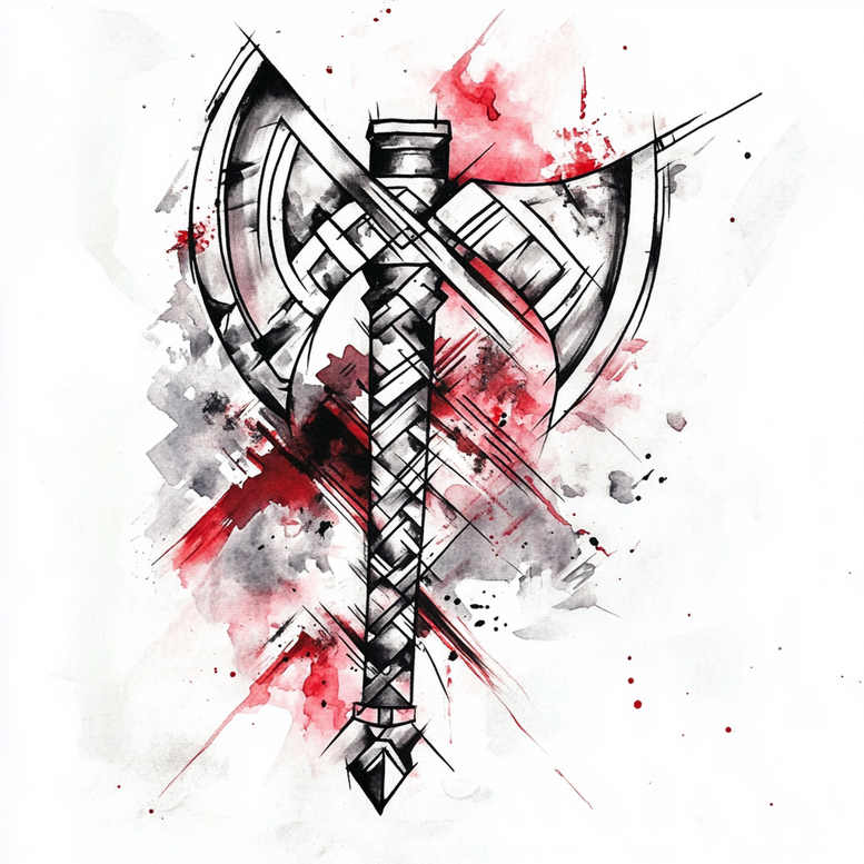 weapons tattoo design ideas Realism soft highlights primal strike for nape