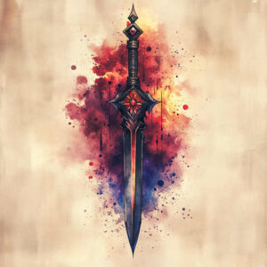 weapons tattoo design ideas luminous war tool for side torso