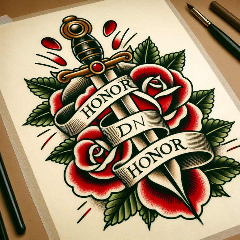weapons-with-battle-motif-centerpiece-for-wrist – tattoo design ideas free ai generated – Gallery: weapons-inkby-ai