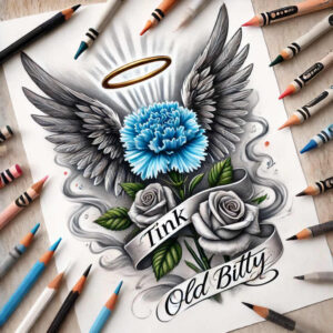 abstract-wings-tattoo – tattoo design ideas free ai generated – neotraditional-artful-color – for-lower-leg – Gallery: wings-inkby-ai