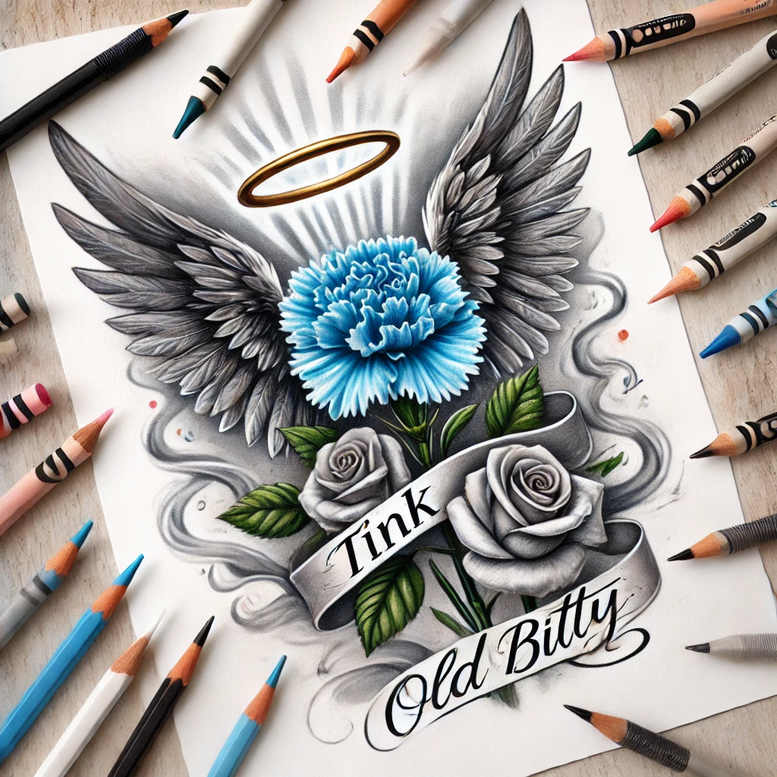 abstract-wings-tattoo – tattoo design ideas free ai generated – neotraditional-artful-color – for-lower-leg – Gallery: wings-inkby-ai