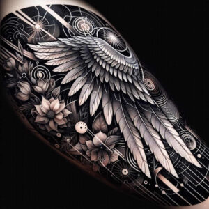 freedom-motif-wings-tattoo – tattoo design ideas free ai generated – surrealism-whimsical – for-fingers – Gallery: wings-inkby-ai