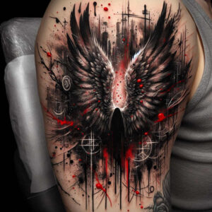 life-motif-wings-tattoo – tattoo design ideas free ai generated – realism-photographic-quality – for-full-back – Gallery: wings-inkby-ai