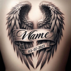 light-effects-wings-tattoo – tattoo design ideas free ai generated – surrealism-dreamlike – for-neck – Gallery: wings-inkby-ai