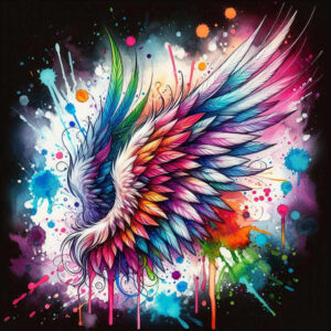 love-motif-wings-tattoo – tattoo design ideas free ai generated – neotraditional-expressive-color – for-sternum – Gallery: wings-inkby-ai