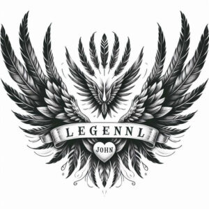 protection-motif-wings-tattoo – tattoo design ideas free ai generated – neotraditional-dynamic-color – for-abdomen – Gallery: wings-inkby-ai