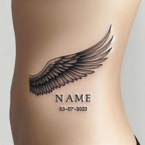 spirituality-symbol-wings-tattoo – tattoo design ideas free ai generated – surrealism-shadow-play – for-abdomen – Gallery: wings-inkby-ai
