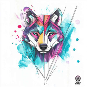 contour-wolf-tattoo – tattoo design ideas free ai generated – neotraditional-detailed-linework – for-back – Gallery: wolves-inkby-ai