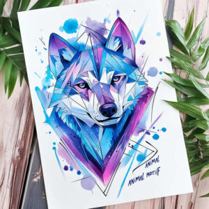 freedom-symbol-wolf-tattoo – tattoo design ideas free ai generated – neotraditional-vivid-detail – for-neck – Gallery: wolves-inkby-ai