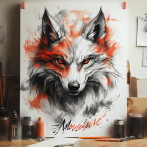 natural-look-wolf-tattoo – tattoo design ideas free ai generated – surrealism-symbolism – for-neck – Gallery: wolves-inkby-ai