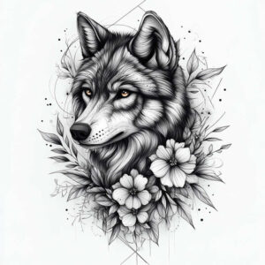 shadow-and-light-wolf-tattoo – tattoo design ideas free ai generated – realism-depth-realism – for-thigh – Gallery: wolves-inkby-ai