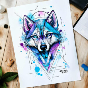spiritual-motif-wolf-tattoo – tattoo design ideas free ai generated – realism-smooth-gradients – for-wrist-side – Gallery: wolves-inkby-ai